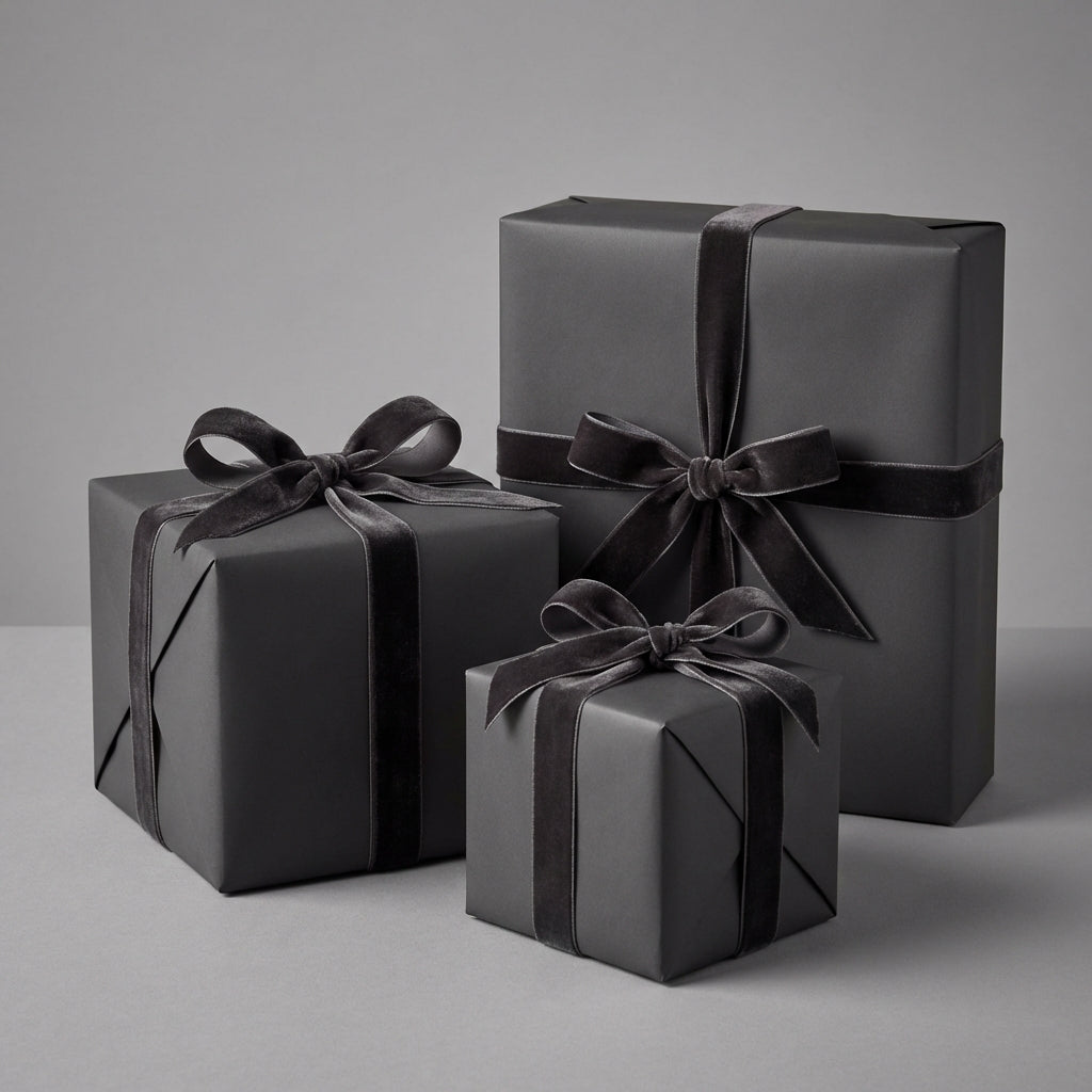 Charcoal wrapping paper mockup 4