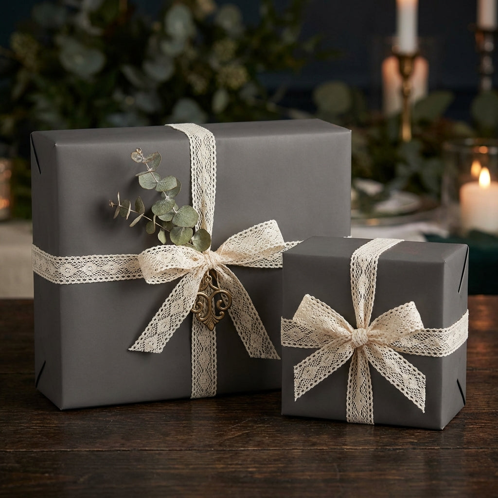 Charcoal wrapping paper mockup 8