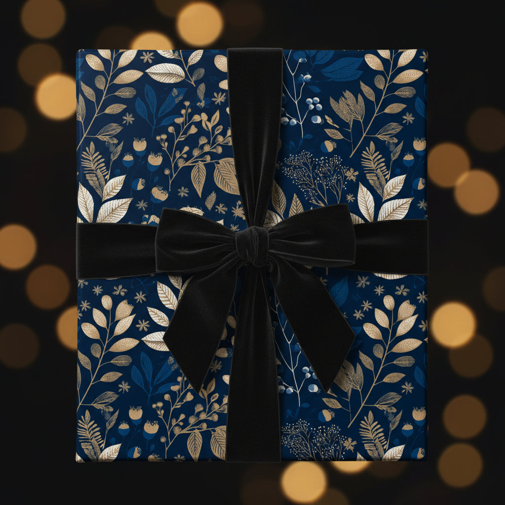 Golden Glimmer Time: Luxury Gift Wrap