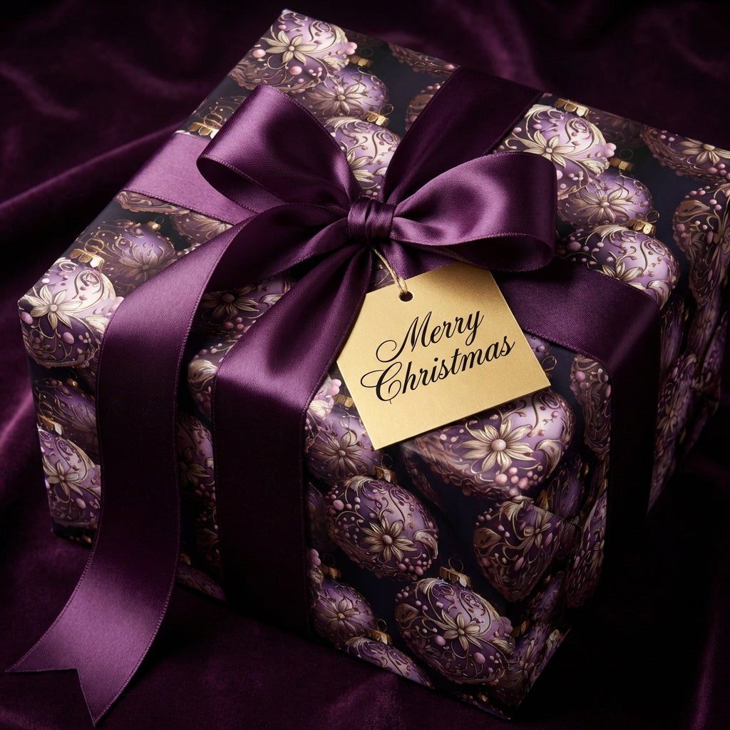 Opulent Ornament: Regal Christmas Wrapping Paper