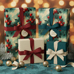 Painterly Berries: Christmas Wrapping Paper