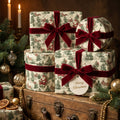 Santa's Snowy Serenity: Vintage Christmas Wrapping Paper