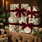 Santa's Snowy Serenity: Vintage Christmas Wrapping Paper
