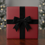 Crimson wrapping paper mockup 2