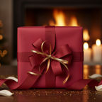 Crimson wrapping paper mockup 5