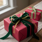 Crimson wrapping paper mockup 6