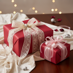 Crimson wrapping paper mockup 8