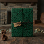 Baroque Green: Elegant Damask Christmas Wrapping Paper