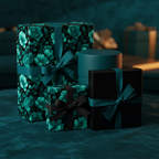 Elegant gifts wrapped in floral wrapping paper with ribbons, for birthdays, weddings, or any special occasion.