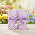 Soft Lavender Dream: Polka Dot Gift Wrap