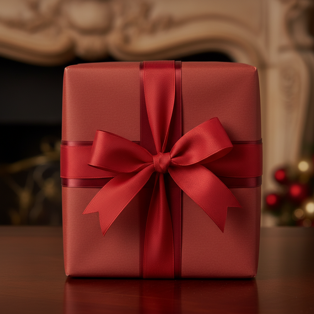 Firebrick wrapping paper mockup 5