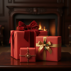 Firebrick wrapping paper mockup 10