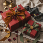 Firebrick wrapping paper mockup 11