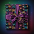 Elegant gift wrapped in floral wrapping paper with a purple satin ribbon and "A Special Moment" tag.
