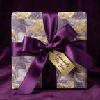 Opulent Swirls: Golden Lavender Wrapping Paper