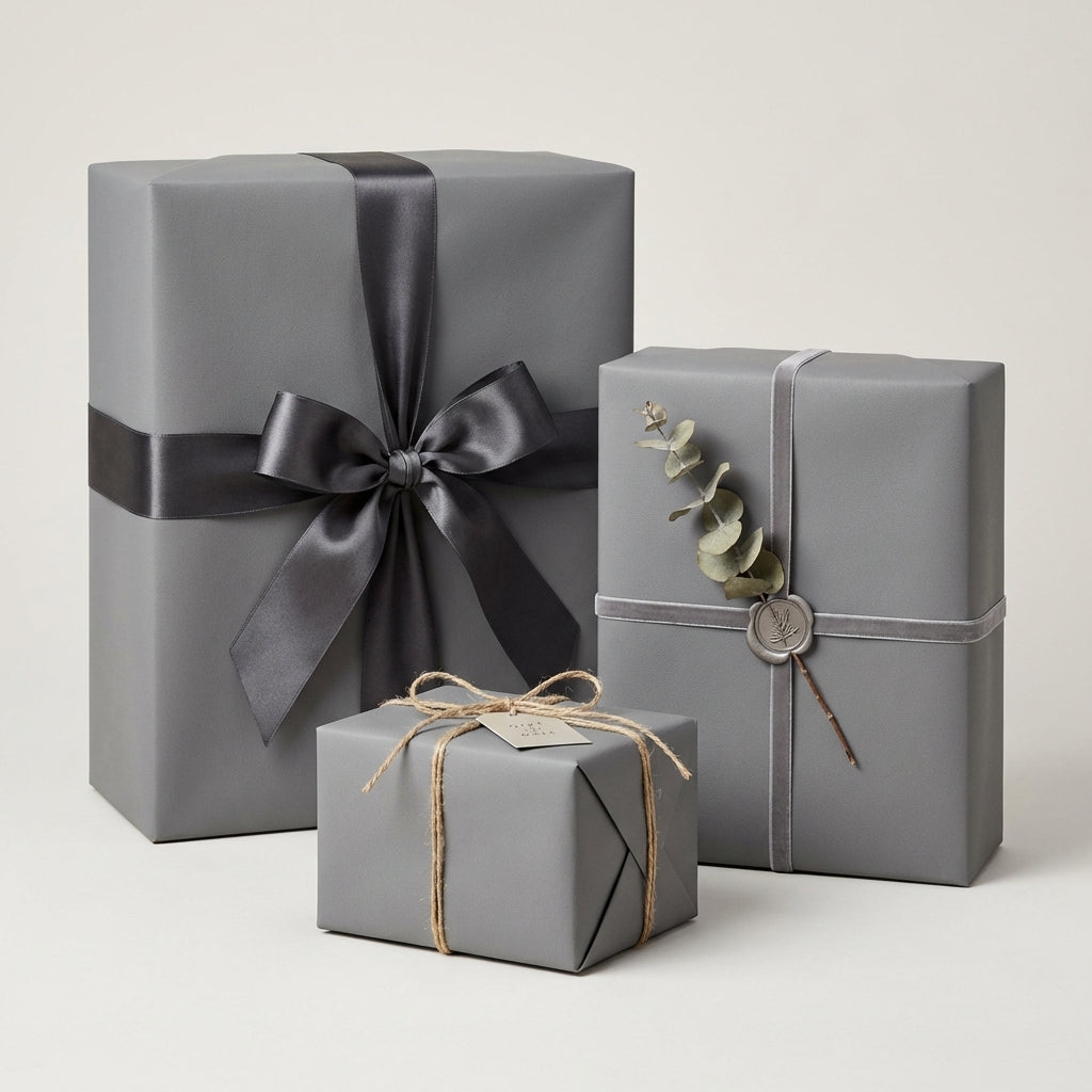Classic Gray wrapping paper mockup 1