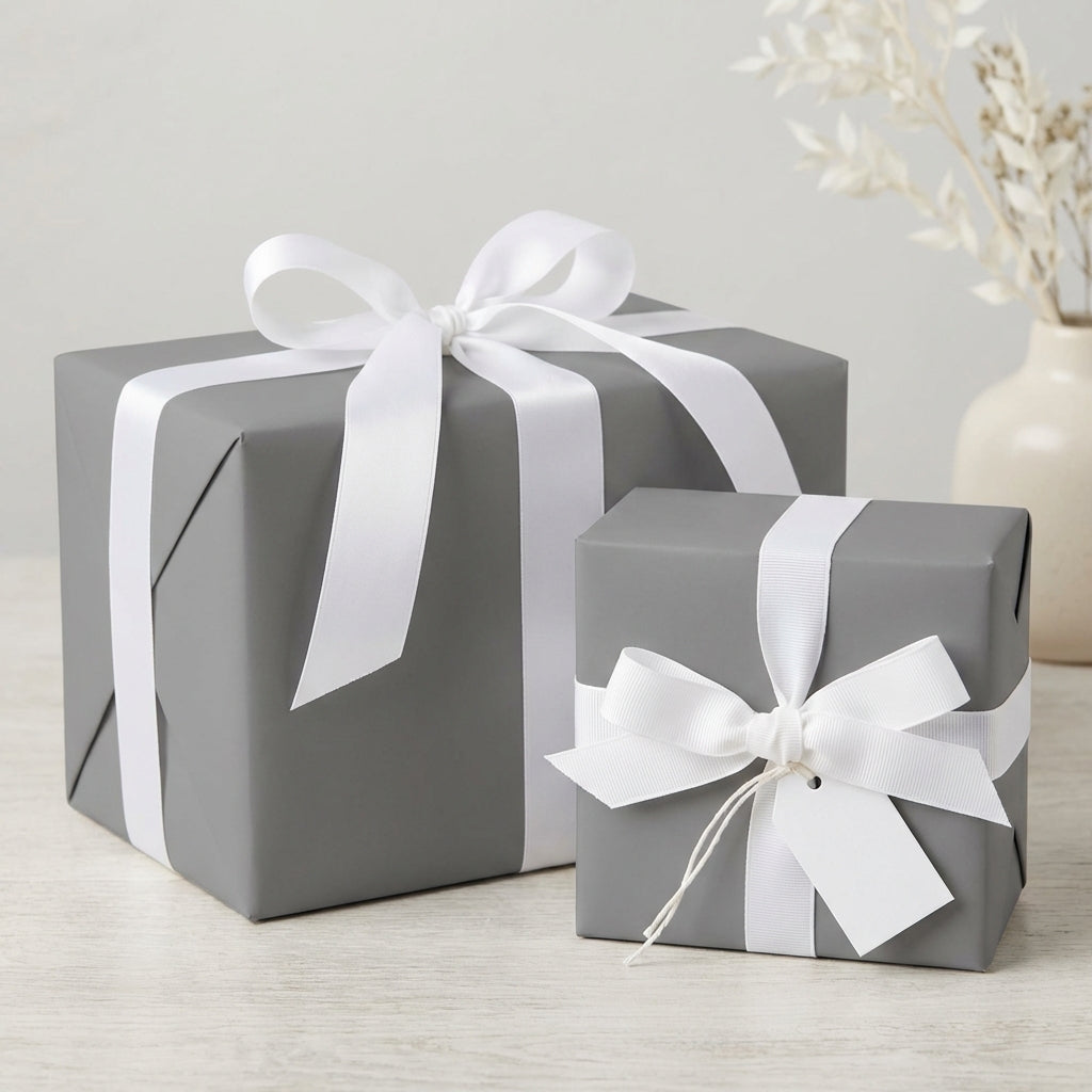 Classic Gray wrapping paper mockup 3