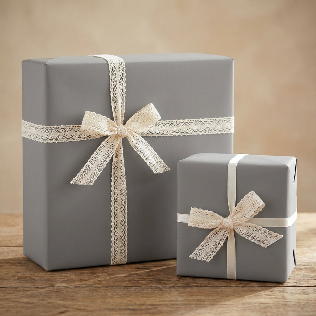 Classic Gray wrapping paper mockup 8