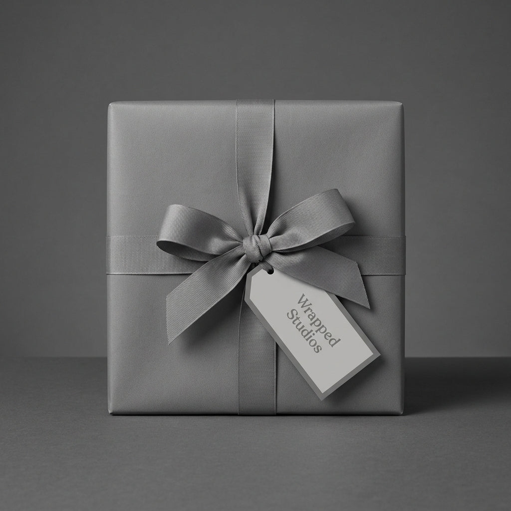 Classic Gray wrapping paper mockup 9