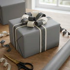 Classic Gray wrapping paper mockup 12