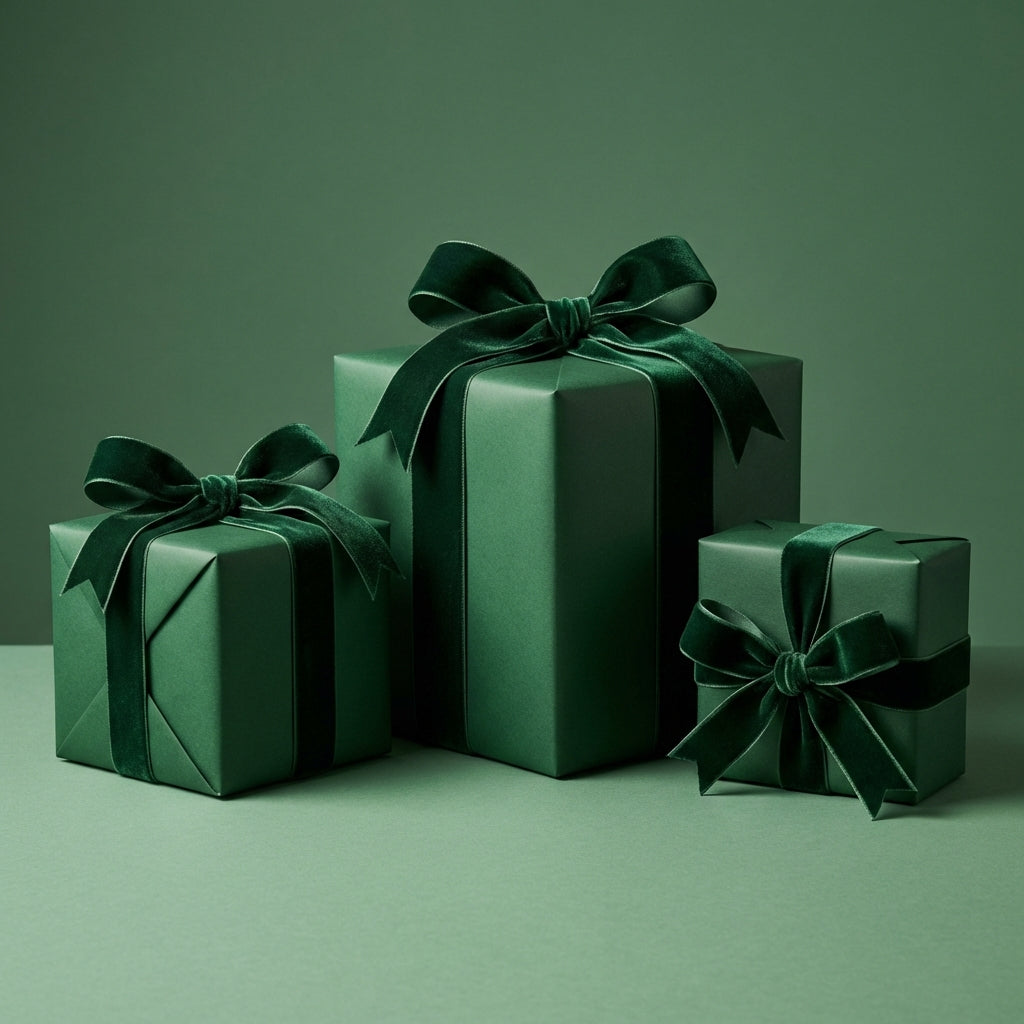 Hunter Green wrapping paper mockup 4