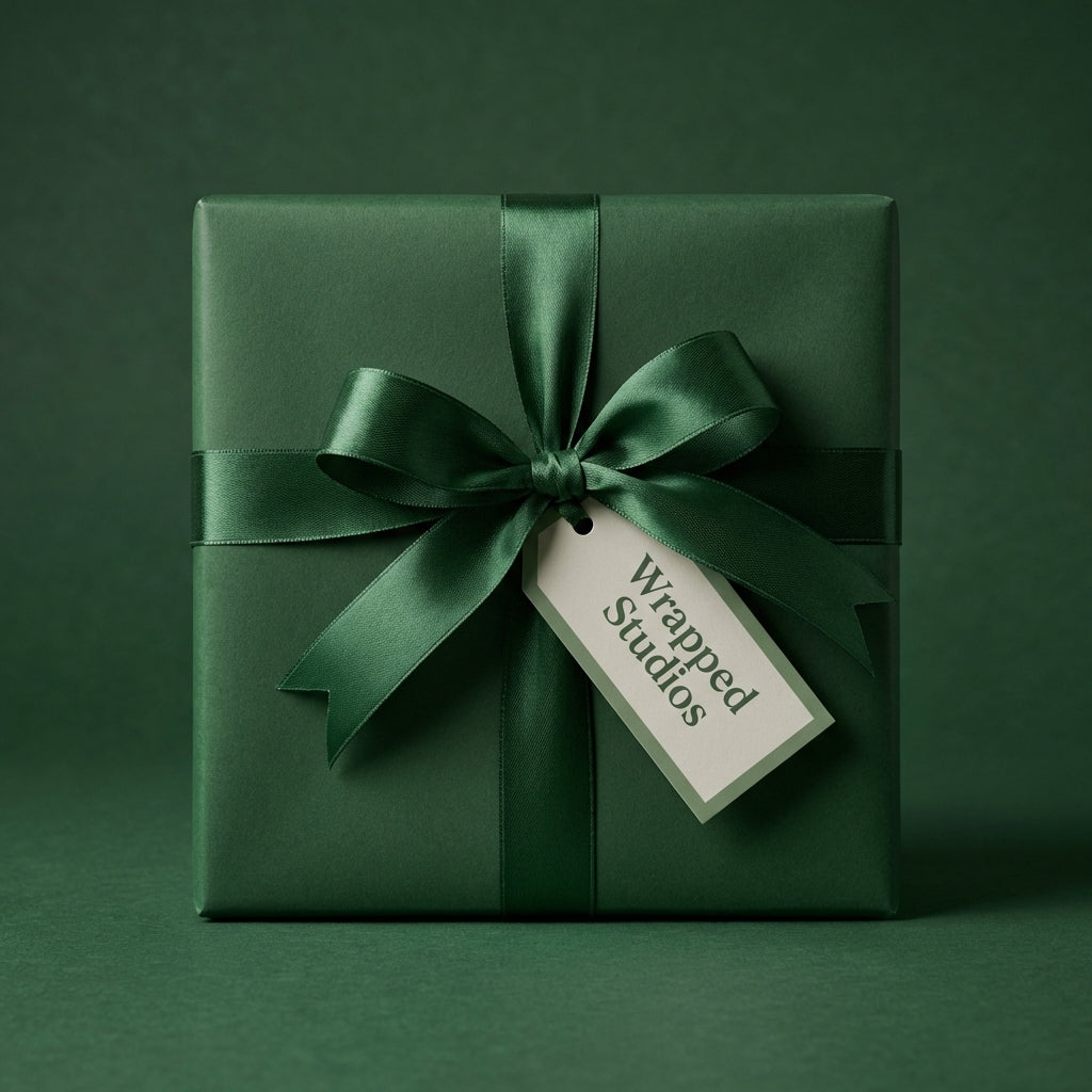 Hunter Green wrapping paper mockup 9