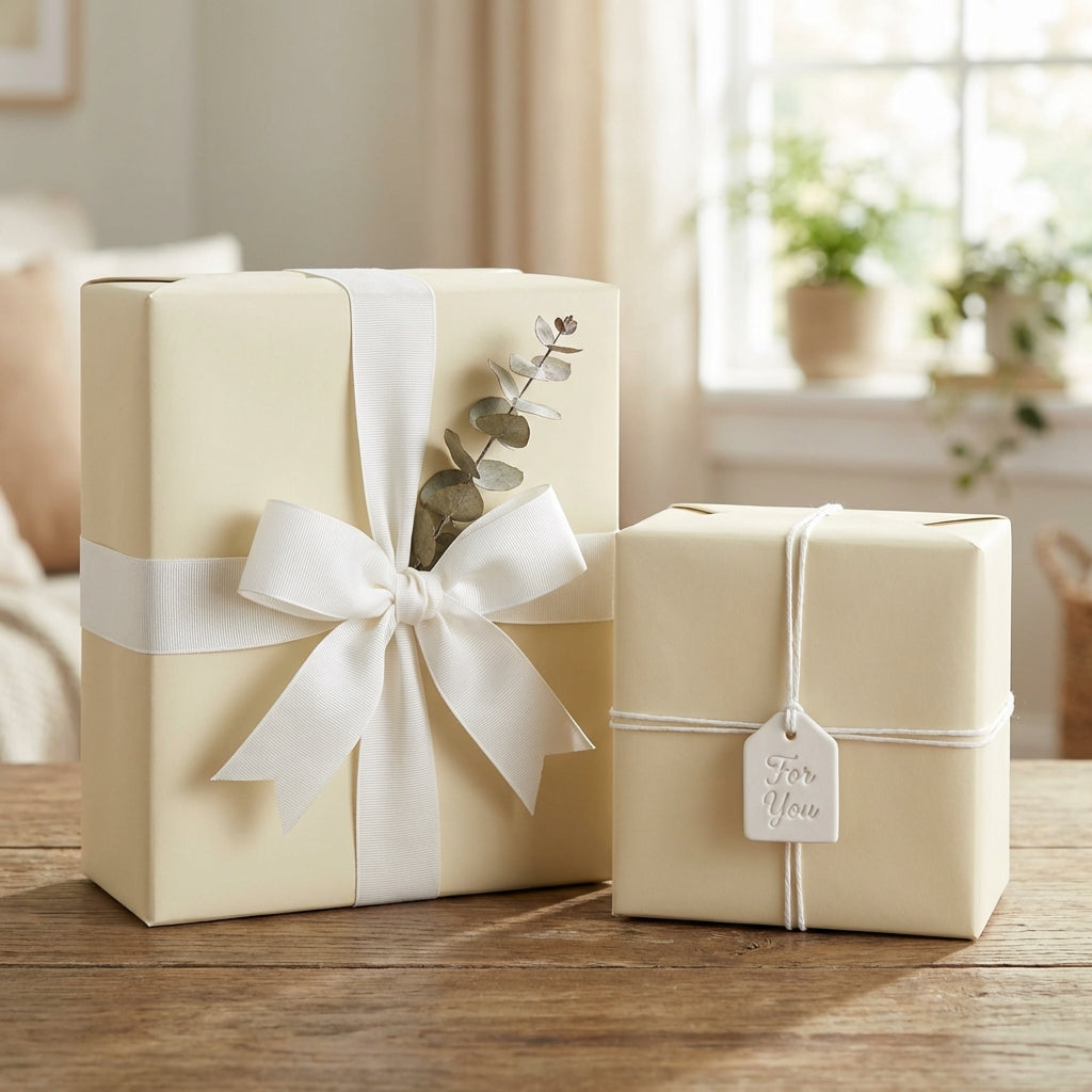 Linen wrapping paper mockup 3