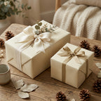 Linen wrapping paper mockup 11