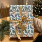 Religious Christmas wrapping paper featuring Virgin Mary and Baby Jesus, by Wrapped Studios.