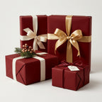 Deep Maroon wrapping paper mockup 1