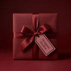 Deep Maroon wrapping paper mockup 9
