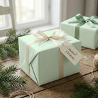 Mint Cream wrapping paper mockup 6