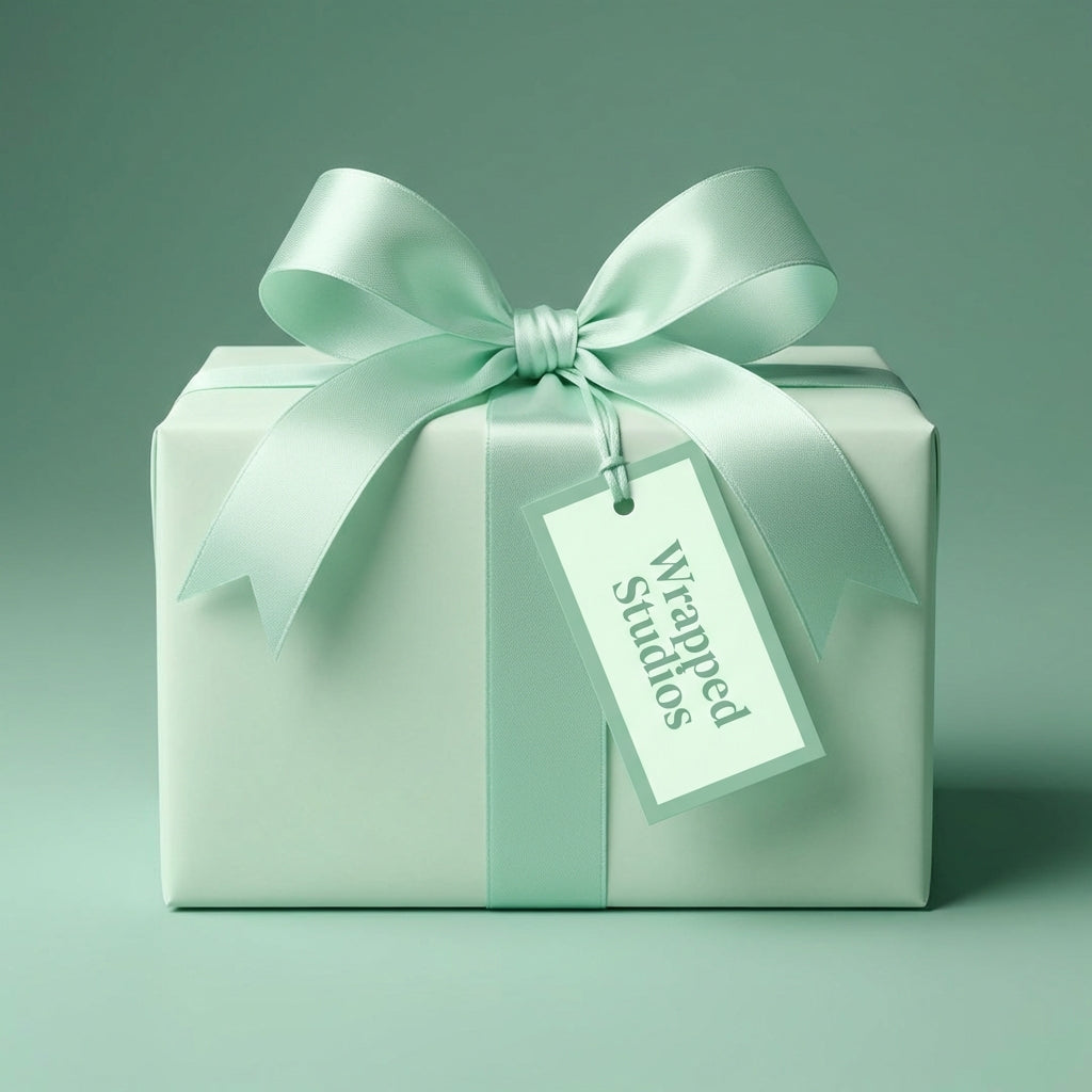 Mint Cream wrapping paper mockup 9
