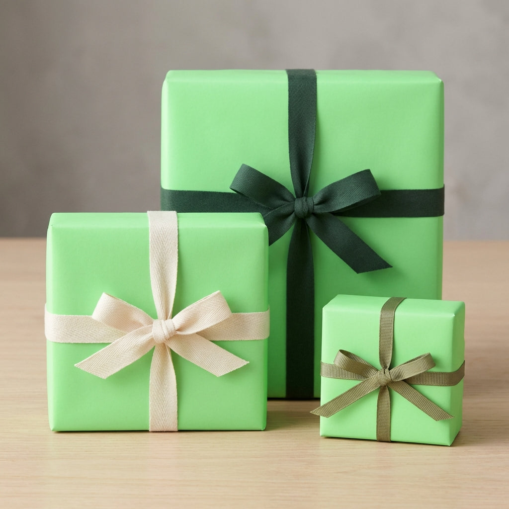 Mint Green wrapping paper mockup 7