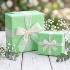 Mint Green wrapping paper mockup 8