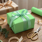 Mint Green wrapping paper mockup 12