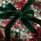 Painted Poinsettia: Christmas Wrapping Paper