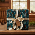 Teal Winter Woodland: Landscape Gift Wrap