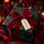 Midnight Meadow: Moody Botanical Wrapping Paper