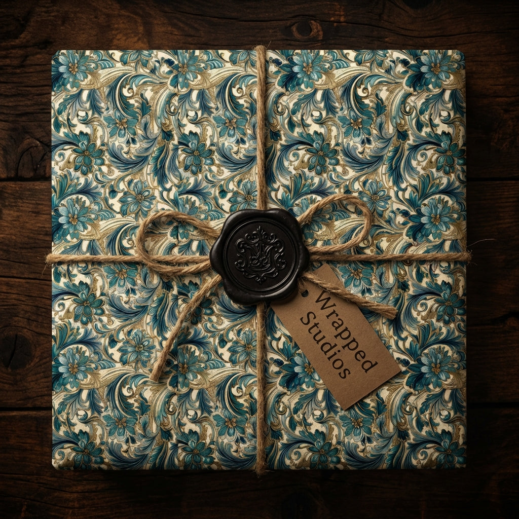 Gilded Grandeur: Floral Paisley Gift Wrap