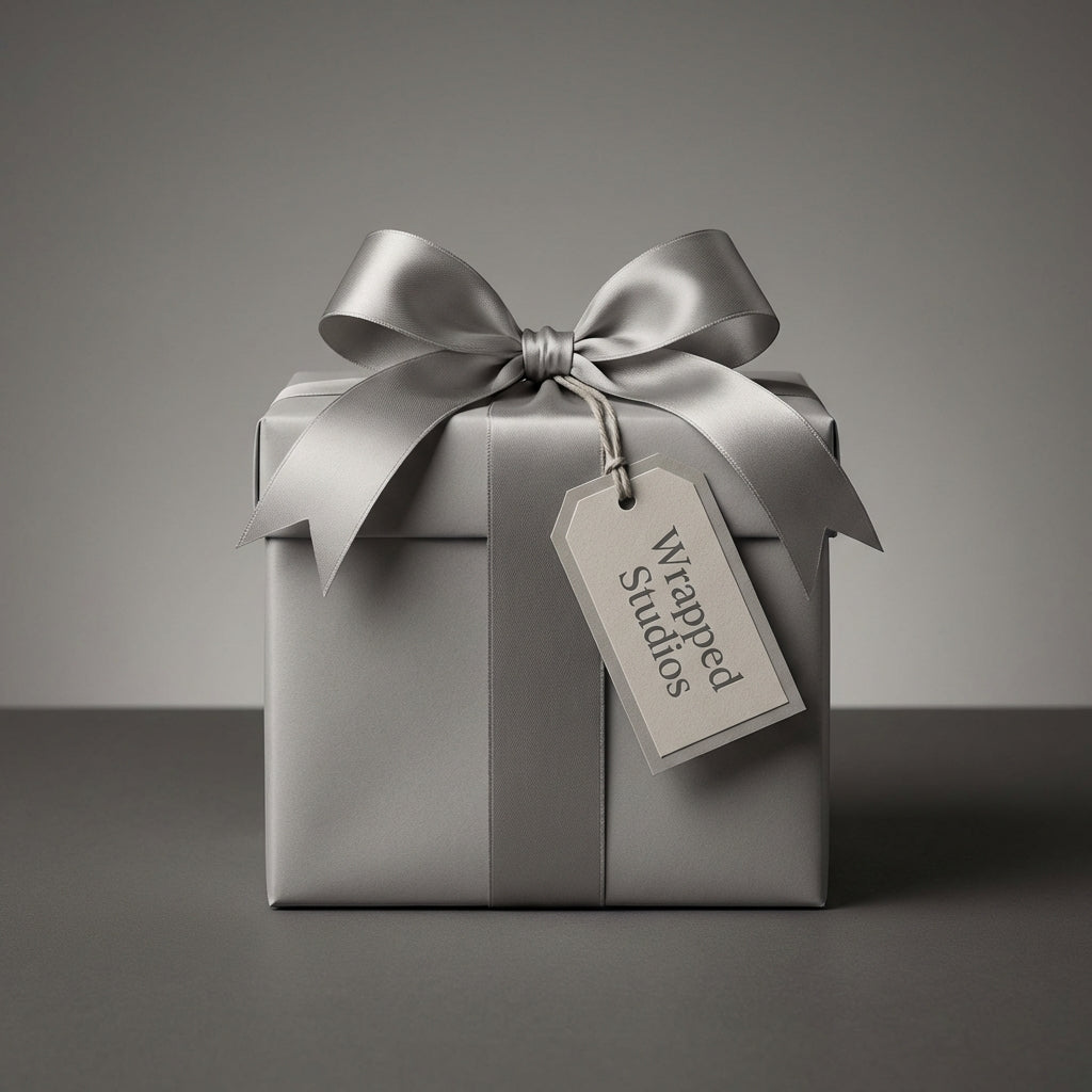 Pewter wrapping paper mockup 9