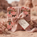 Desert Delirium: Pink Western Floral Wrapping Paper