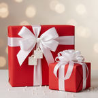 Classic Red wrapping paper mockup 3