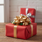 Classic Red wrapping paper mockup 6