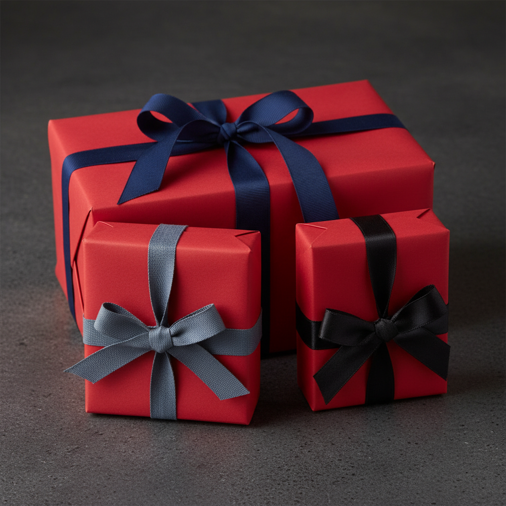 Classic Red wrapping paper mockup 7