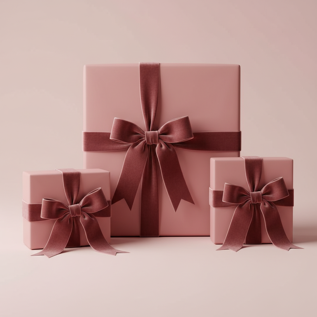 Rose Petal wrapping paper mockup 4