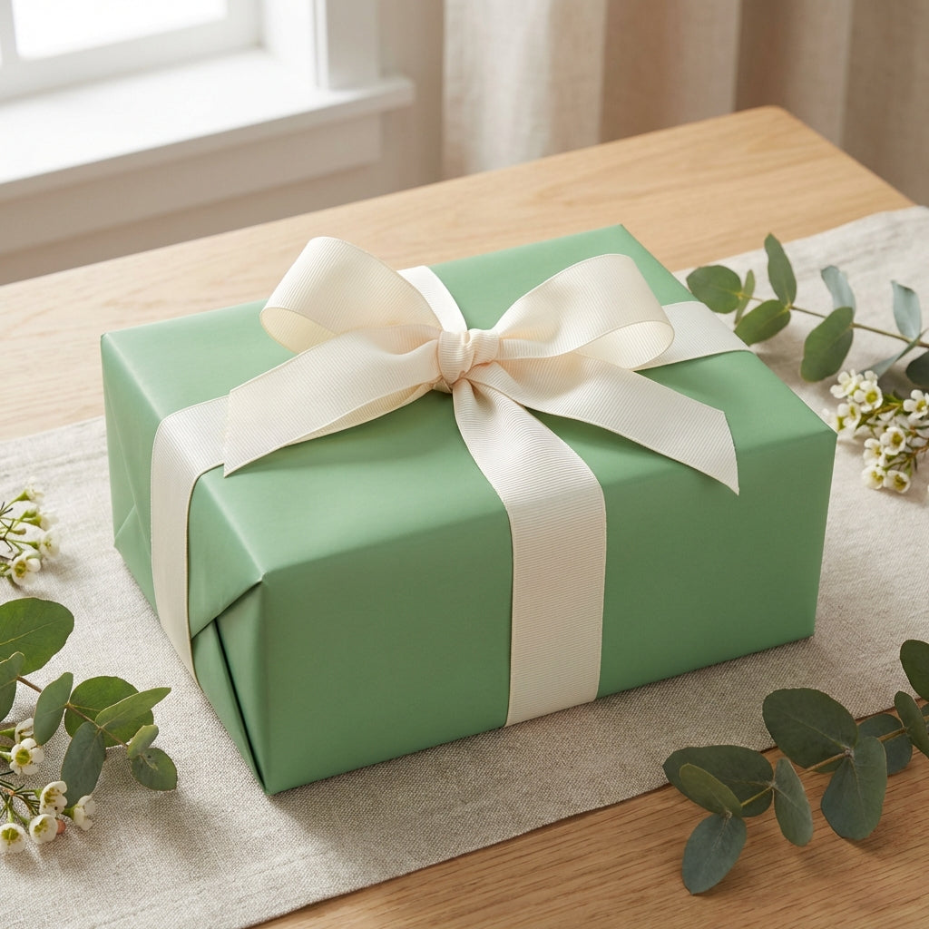Sage wrapping paper mockup 5