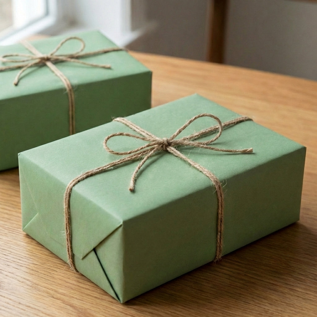 Sage wrapping paper mockup 6