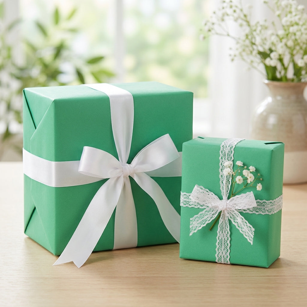 Seafoam wrapping paper mockup 3