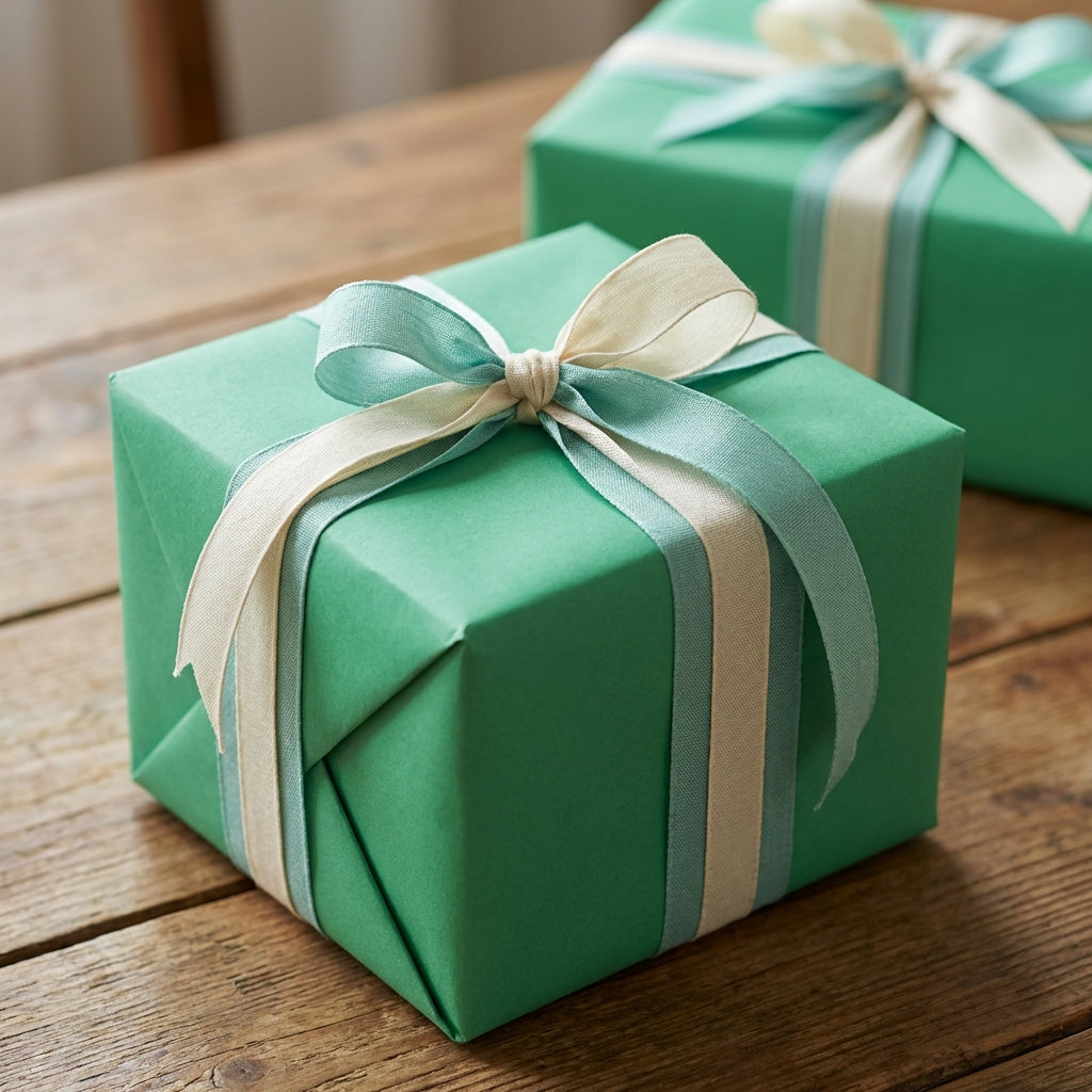 Seafoam wrapping paper mockup 6